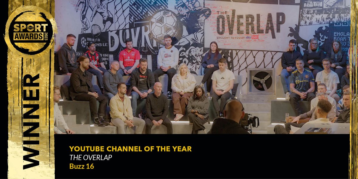The winner of YouTube Channel of the Year, and the winner is The Overlap (<a href="/WeAreTheOverlap/">The Overlap</a>), <a href="/BUZZ16/">BUZZ 16</a>. #BSportAwards23