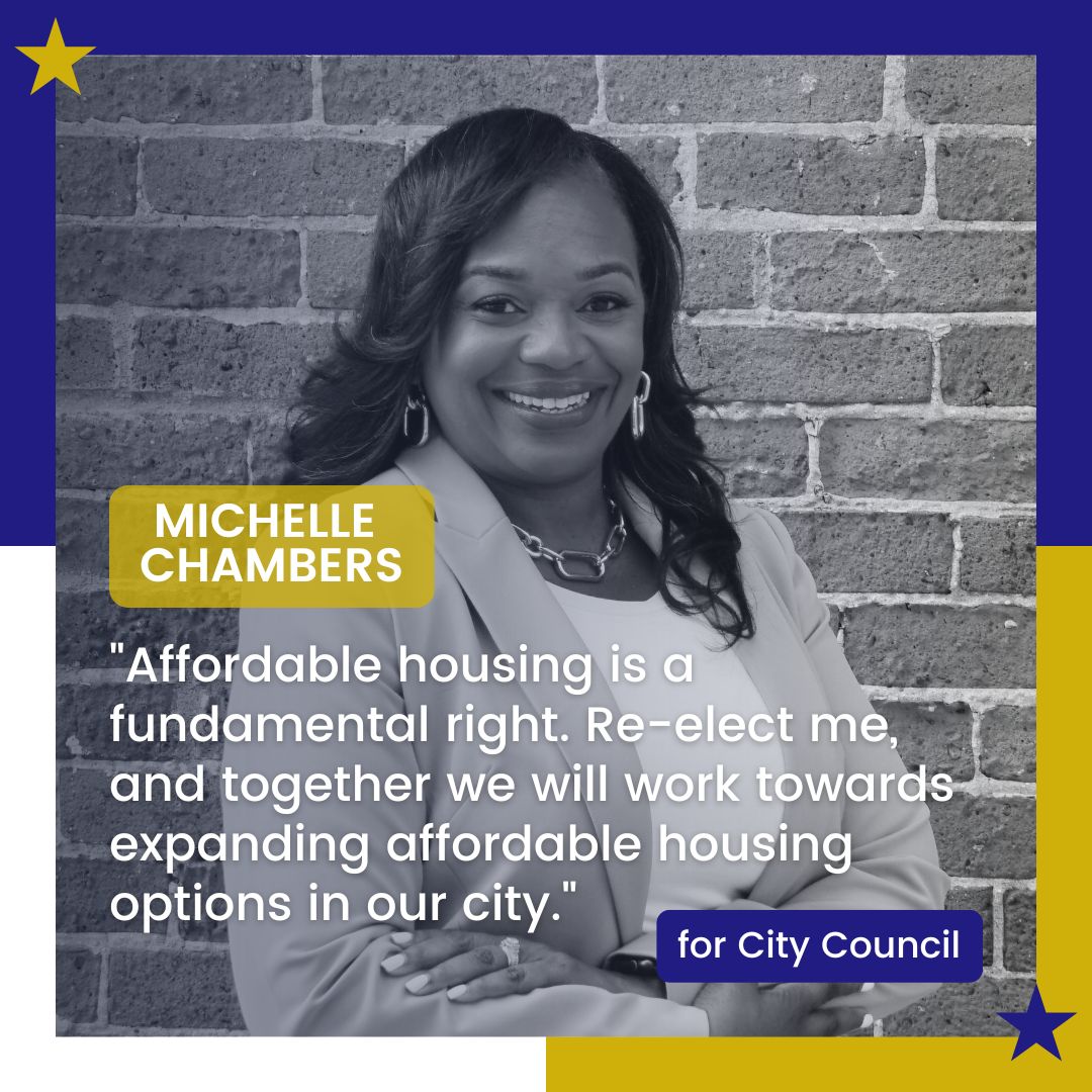 VoteChambers's tweet photo. 📢 We're 6 days away from the General Election! 🗳️ Your voice can make a difference. Check the box for Michelle Chambers and be a part of the change. 🌉 #VoteChambers #GOTV ✅1of3 https://t.co/jV0VpJ36pI