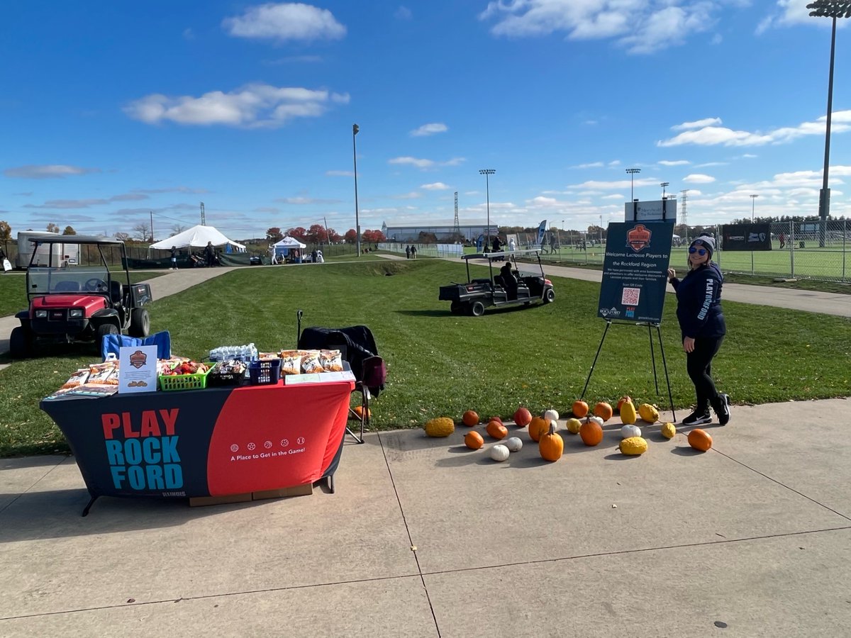 Thank you to everyone involved in the Team Illinois Fall Lacrosse Invitational at Mercyhealth Sportscore Two. We enjoyed our time hosting a welcome table and partnering with local businesses and attractions to offer coupons to participants and families. 🙌🥍🌟 #GoRockford