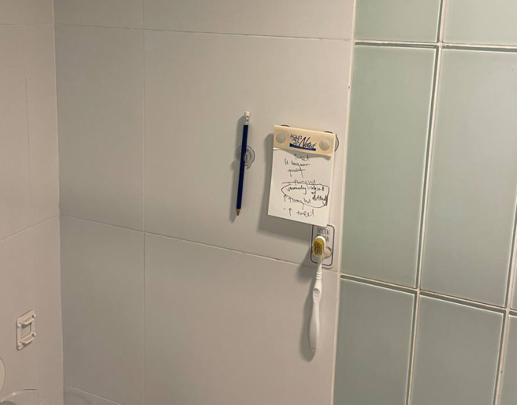 I write a bunch of my tweets in my shower

Think I'm crazy? I probably am.

Not lying. Picture proof here.