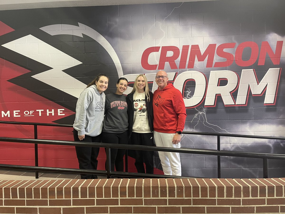 EllaNietz's tweet photo. Had the wonderful opportunity to visit SNU this past week. Blessed to receive an offer from @thecoachtmay and @SNUwbb, the GAC conference champs! Thank you too @KayCTuck &amp; @SydniSalvato. You all have an amazing program, something to be very proud of! @ACPGirlsBkball @SAHoopsElite https://t.co/iHfuxjdlkj
