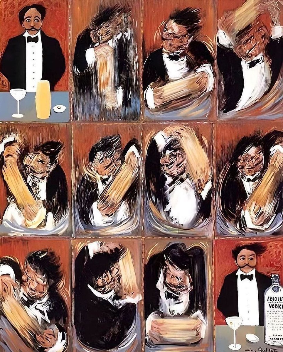 fubiz's tweet image. "The Making of the Perfect Martini” (Guy Buffet, 2000) 🍸