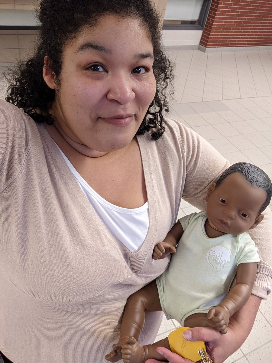 MsNSteele's tweet photo. Look I'm holding a baby #Castlebrooke #FamilyStudies https://t.co/EtVosGE8xk