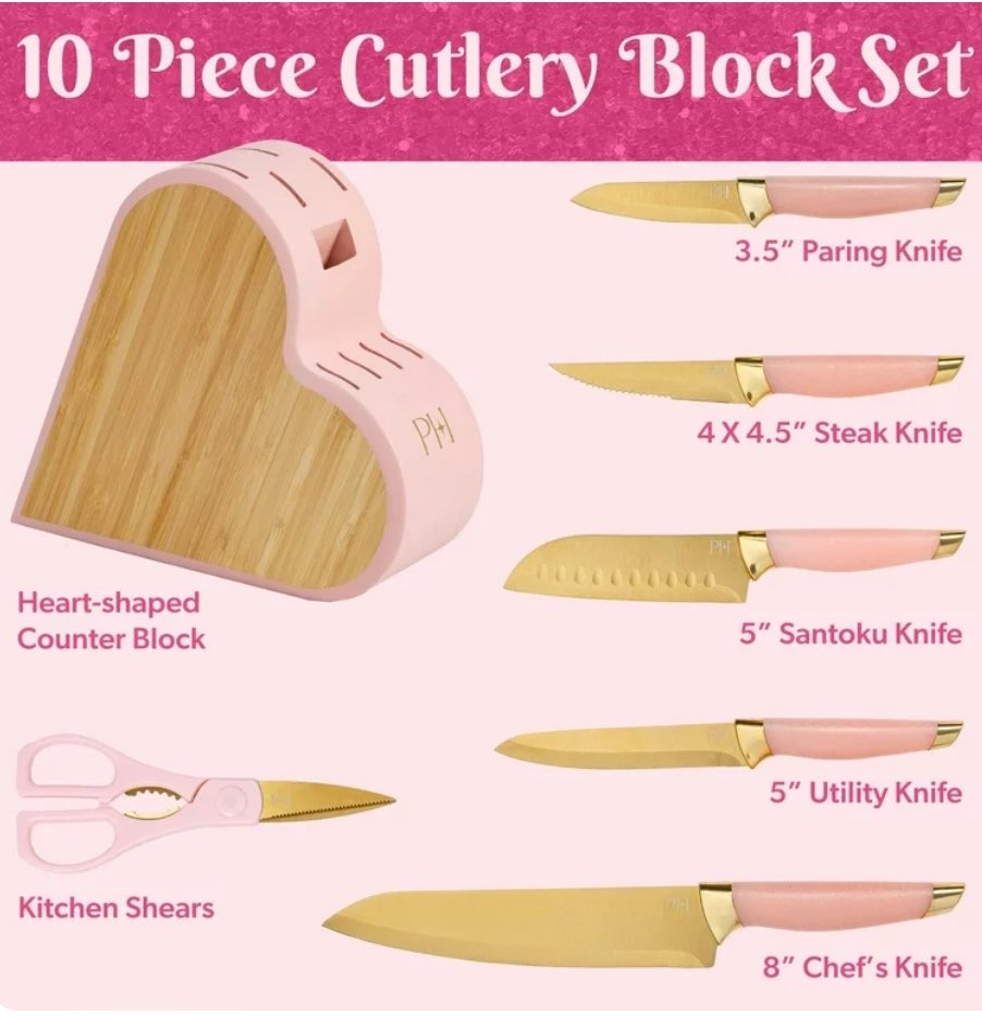rachel 🐸 on X: not twitter showing me ads for the paris hilton pink heart  shaped knife block because it Knows this is exactly my vibe🔪🥺🎀🌸✨   / X