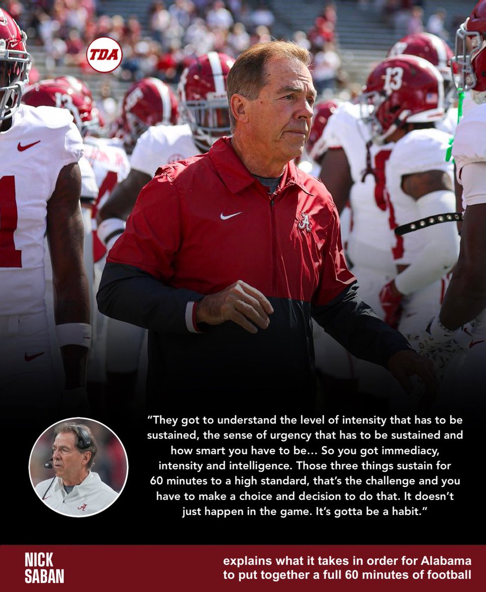 TDAlabamaMag's tweet photo. Nick Saban breaks down how Alabama can put together a complete game from start to finish 🏁 https://t.co/1EhA41rP1v