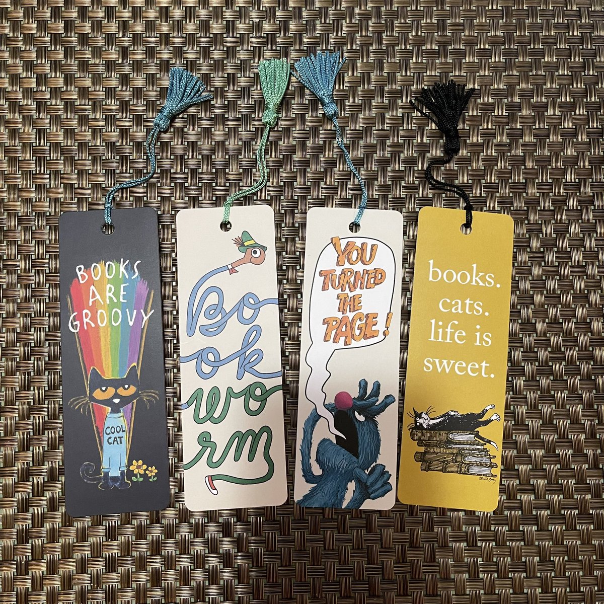 When @penguinrandom gives you a birthday coupon for @OutofPrintTees, you treat yourself to some cute new bookmarks! I love these so much! #bookmarks #booklover #bookaddict #wouldratherbereading #readingcommunity