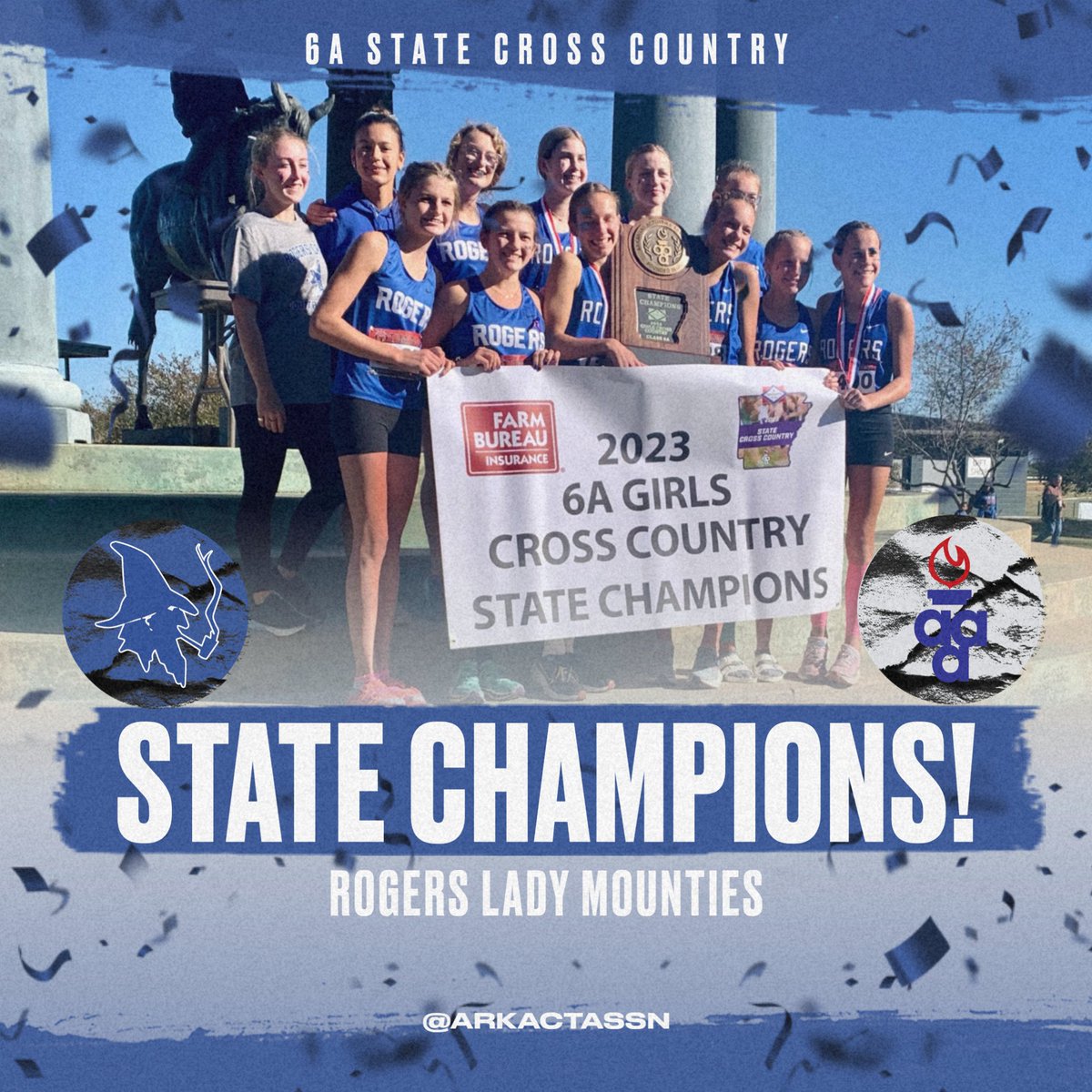 Rogers adds to their total as the Lady Mounties win the 6A cross country state title, which is a state record 18 championships!