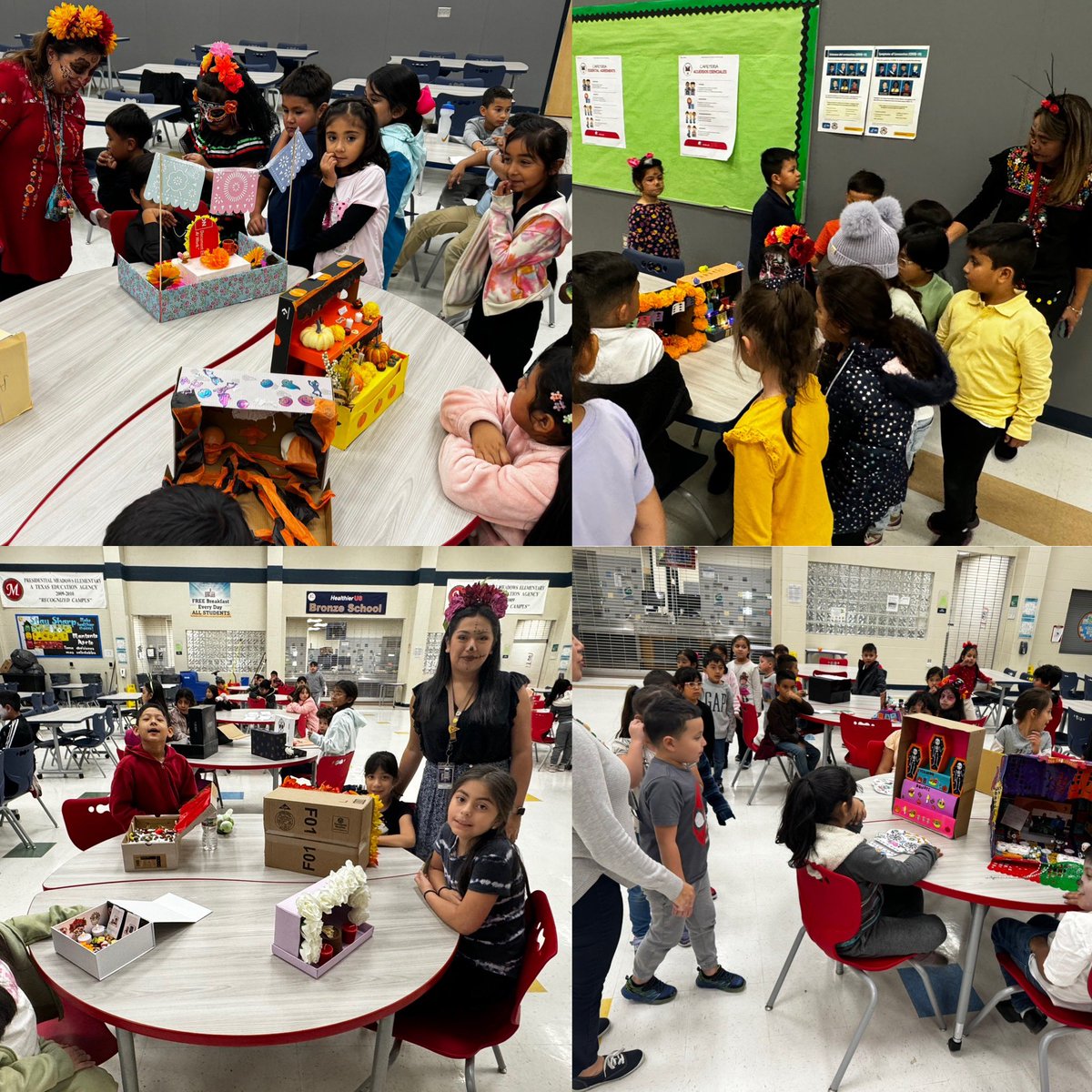 ¡En un día para recordar el aprendizaje tenía que ser uno auténtico y memorable para todos nuestros estudiantes! #CulturaEsOrgullo #DiaDeMuertos2023  #PMEAguilas <a href="/ManorISD/">Manor ISD</a>