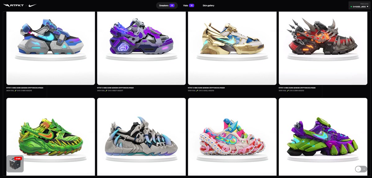 cochang's tweet photo. Mission complete🫡
Flexing evo 3 dunks full set🧪👟
Never fade the blade 🧬⚔️⚡️

@RTFKT 
@benitopagotto @Zaptio @clegfx 
@takashipom 
#CloneX https://t.co/hkawHfmXnc