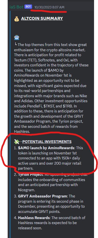 intelautomated's tweet photo. Our #AI assistants found $amo before it even released 👀 https://t.co/RhhIUOudyc