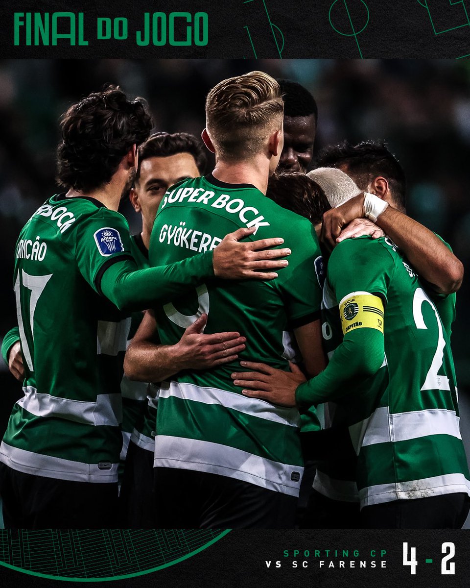 ⏹ Vitória dos Leões e os 3 pontos ficam em casa, na 2.ª jornada da #TaçaDaLiga 🫡

⚽ Viktor Gyökeres (3) e Nuno Santos
#SCFSCP // 4-2