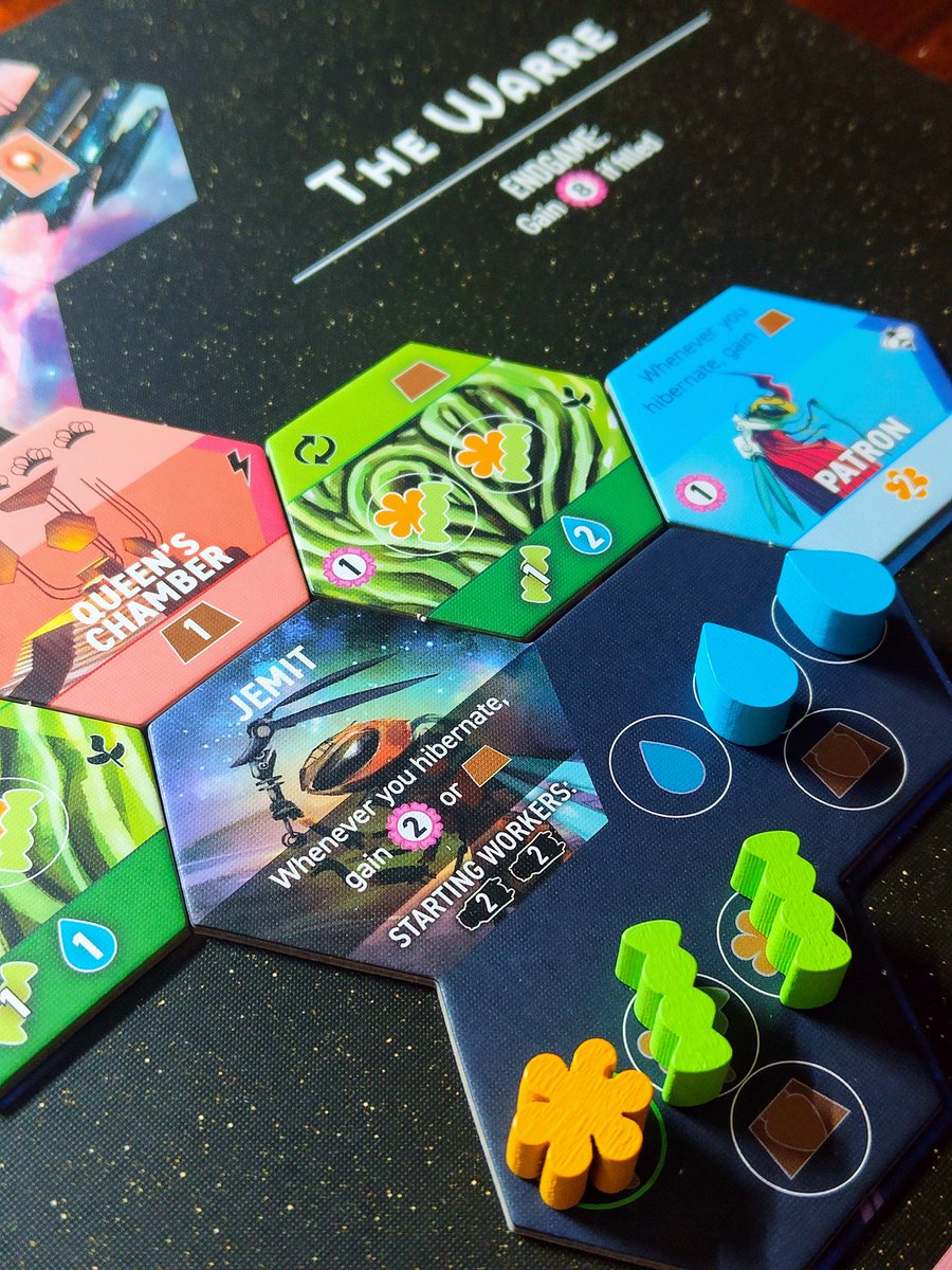 shinyhappymeepl's tweet image. Another great 2 player game of Apiary. This is a really fun game 🐝
@stonemaiergames #apiary #apiarygame #apiaryboardgame #boardgames #boardgamesuk #tabletopgames