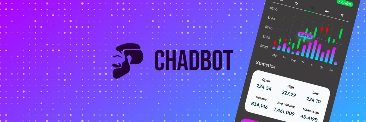 Katherine_XBT's tweet photo. Officially partnered with @0xChadBot to giveaway $150 of $CHAD tokens 🤖

$CHAD - Cryptos very first TG BOT providing a simple solution to onboarding high ROI KOLs for token promotions

To enter: Follow @0xChadBot, RT this and drop your ERC20 Wallet below https://t.co/ZMVMi9qyRf