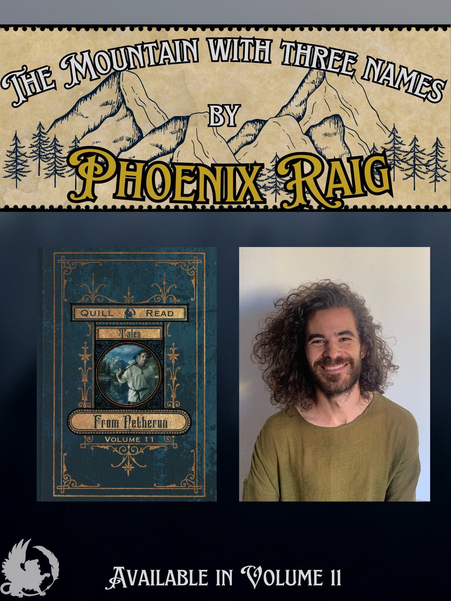 QuillandRead's tweet photo. The Mountain with Three Names by guest author Phoenix Raig and comes out on Dec 1st.

To learn more about Phoenix and his other projects visit https://t.co/GYORshtMkl

https://t.co/HTB0dDISrb

#quillandread #amreadingfantasy #shortstories #writingcommunity #newauthorswelcome https://t.co/FZgaRZRevD
