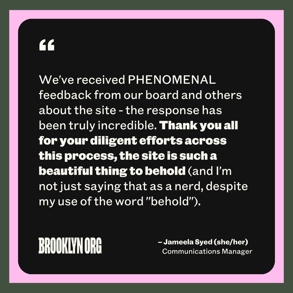 This is the response we strive for with every client. 💙 

P.S. Embracing your inner nerd is where the magic happens!