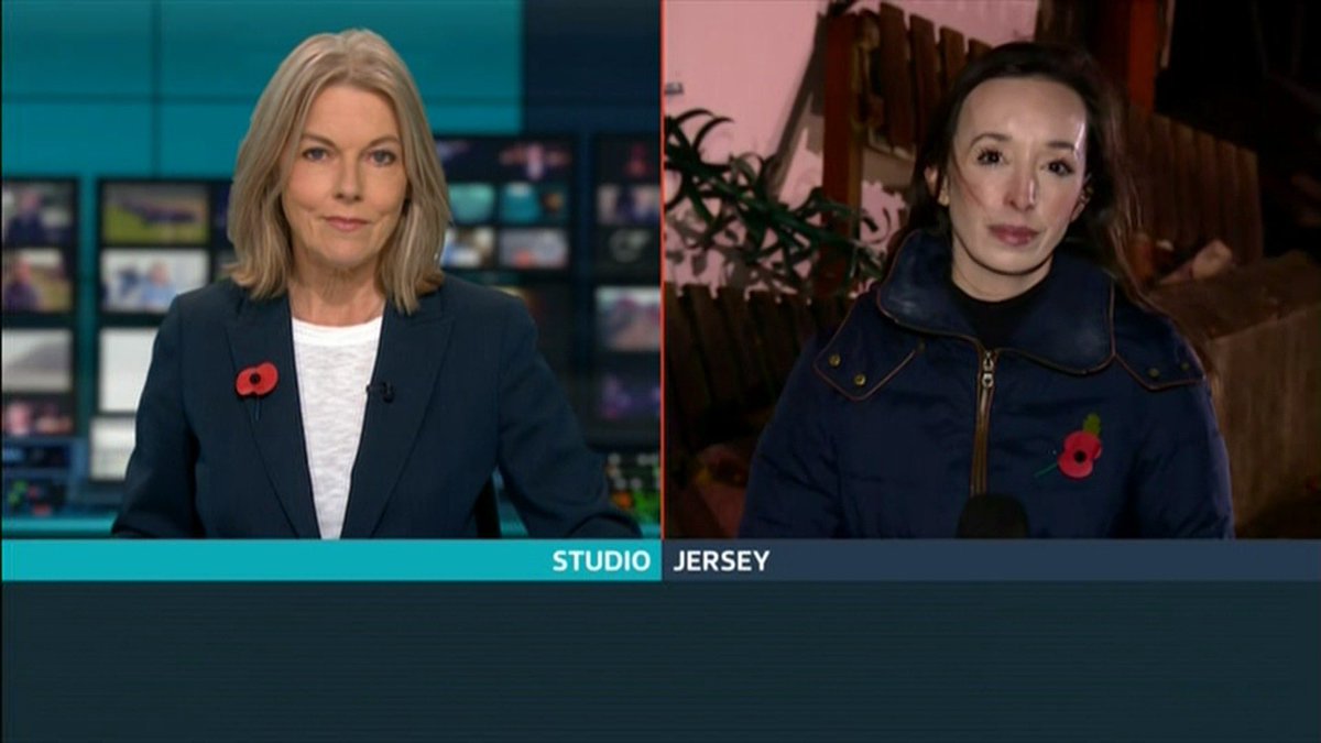 My first ITN live - reporting on the devastation caused by Storm Ciarán.