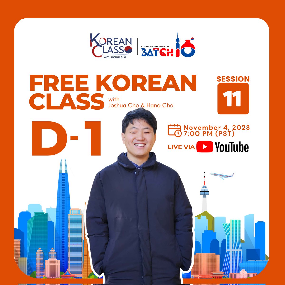 kclasswithjcho's tweet photo. "Your presence can give happiness. I hope you remember that." - Jin
Lagi mong tatandaan na importante ka saakin kaya hihintayin ko ang pagpasok mo sa korean class with Joshua cho💗
SEE YOU
#KCWJCBatch10
#FreeKoreanClass
#KoreanClassWithJoshuaCho
#LearnShareEnCHOy
#JoshuaCho https://t.co/pkRlsYEEi8