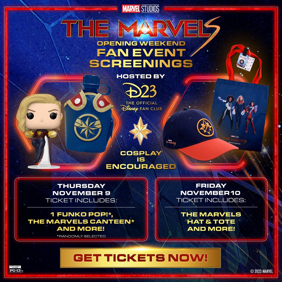The El Capitan Theatre (@elcapitanthtre) on Twitter photo Experience #TheMarvels with the biggest <a href="/MarvelStudios/">Marvel Studios</a> fans at our opening weekend fan events hosted by <a href="/DisneyD23/">Disney D23</a>! Get Tickets now: bit.ly/TheMarvels_Fan… Experience #TheMarvels with the biggest <a href="/MarvelStudios/">Marvel Studios</a> fans at our opening weekend fan events hosted by <a href="/DisneyD23/">Disney D23</a>! Get Tickets now: bit.ly/TheMarvels_Fan…