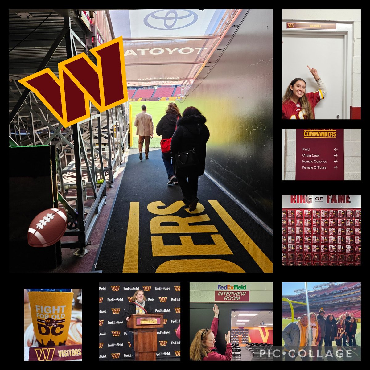 Several <a href="/WGES_mcps/">Washington Grove ES</a> staff got a behind the scenes tour of Fed Ex field through a newly form relationship with   Jacob Hill and the <a href="/Commanders/">Washington Commanders</a>.  We left feeling energized and even more in love with the Burgundy and Gold! 
🏈HTTC🏈 <a href="/WGESCommunity/">Washington Grove Elementary- Community School</a>