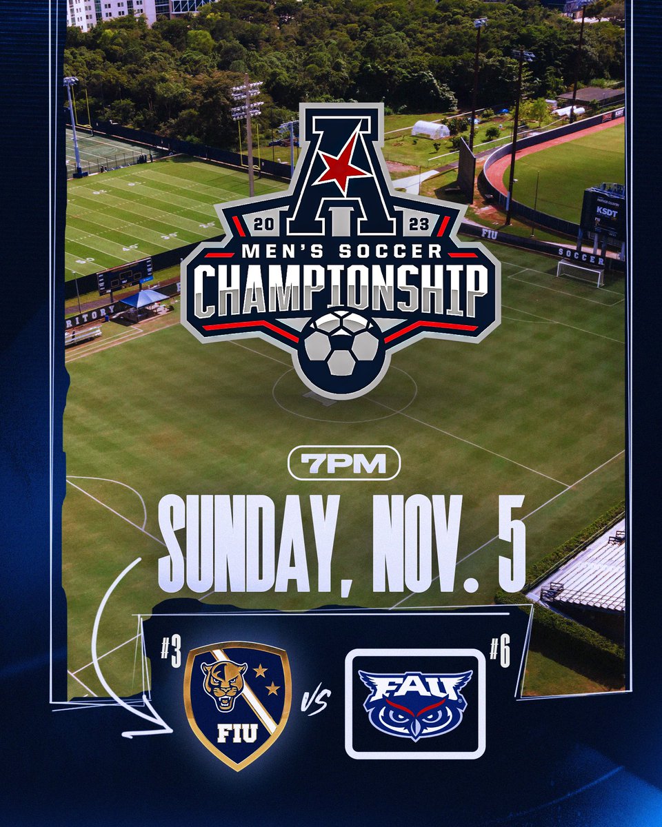 The <a href="/American_Conf/">The American</a> Tournament is coming back to our house this Sunday 🏡 ‼️

Come support <a href="/FIUMensSoccer/">FIU Men's Soccer</a> 🫡