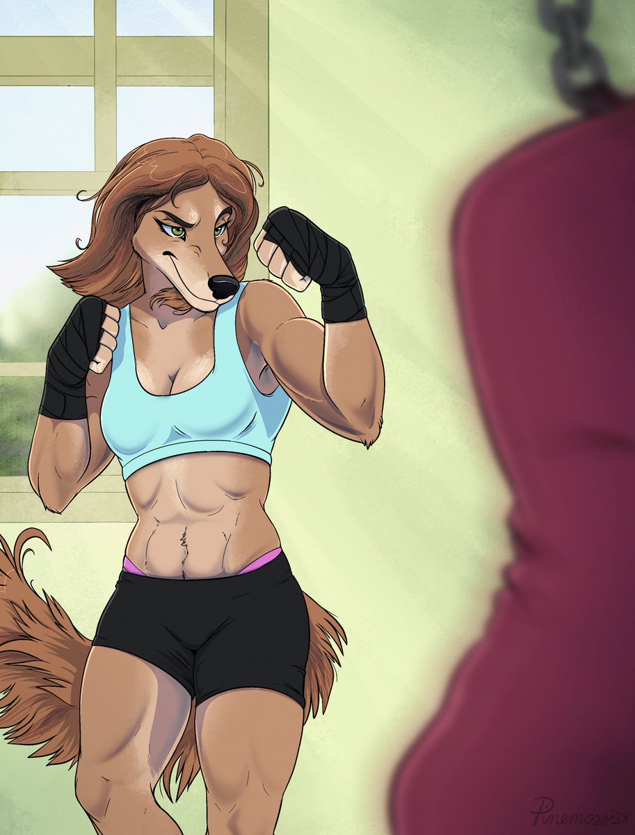 We stan a saluki girl that can kick your ass. 
—
Commission for <a href="/tinydinosaurs/">Keely Briar</a> 💕