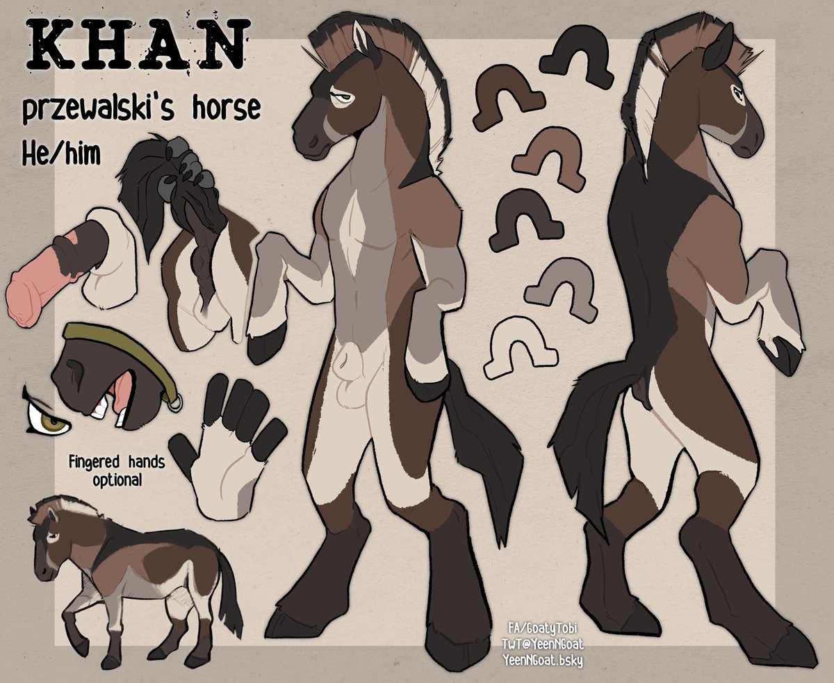 YeenNGoat's tweet photo. I MADE MY BOYFRIEND A HORSE FURSONA!!

He doesn’t know it yet but he’s the perfect horse, one of those big hunky ones for sure.

This horse species is endangered so Khan’s gonna have to do a lot of breeding

#furryyiff #yiffart #furry #fursonaref https://t.co/pdYFSGzacq