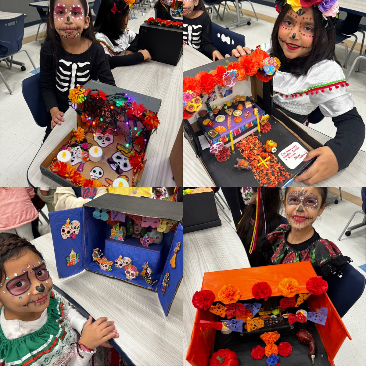 ¡Gracias familias, estudiantes y maestros por su dedicación en apoyar el aprendizaje cultural! ¡Excelente trabajo, ofrendas en exhibición, poemas y aprendizaje en comunidad! #CulturaEsOrgullo Proud #PMEAguilas