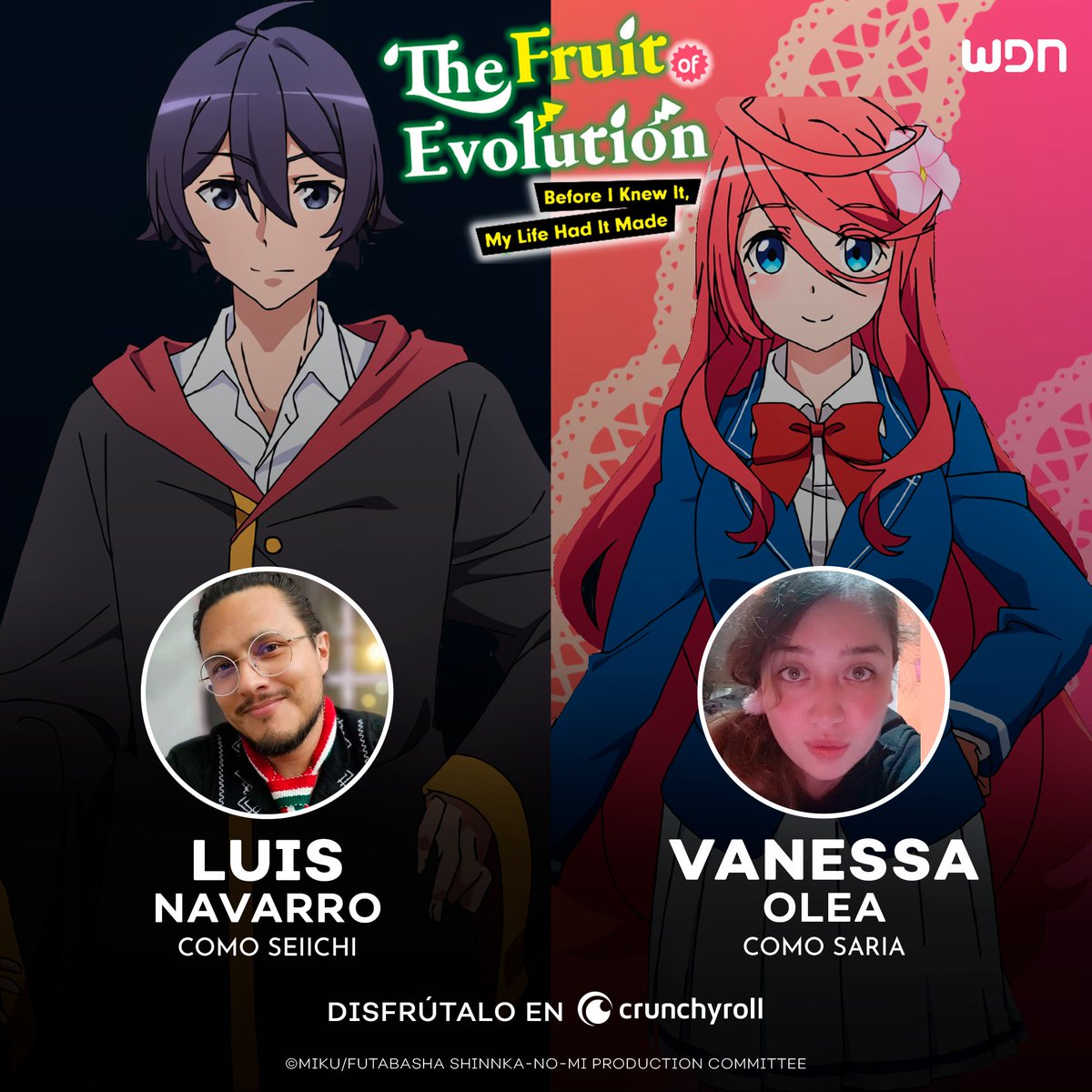 La academia Barbatos traerá nuevos amigos y enemigos al grupo aventurero de Seiichi. 🍎
¡El doblaje de "The Fruit of Evolution: Before I Knew It My Life Had It Made - Season 2" ya llegó a Crunchyroll! 🧡
✨ <a href="/LuisNavarro0710/">Luis Navarro</a> como Seiichi.
✨ <a href="/Vany90mx/">Vanessa Olea</a> como Saria.