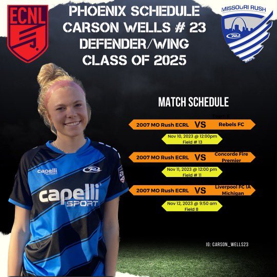 ECNL COLLEGE SHOWCASE PHOENIX! Schedule below— come watch!  Defender/Winger 2025, gpa 4.4 #collegesoccertruth, <a href="/ImCollegeSoccer/">College Soccer Truth ™</a>  @