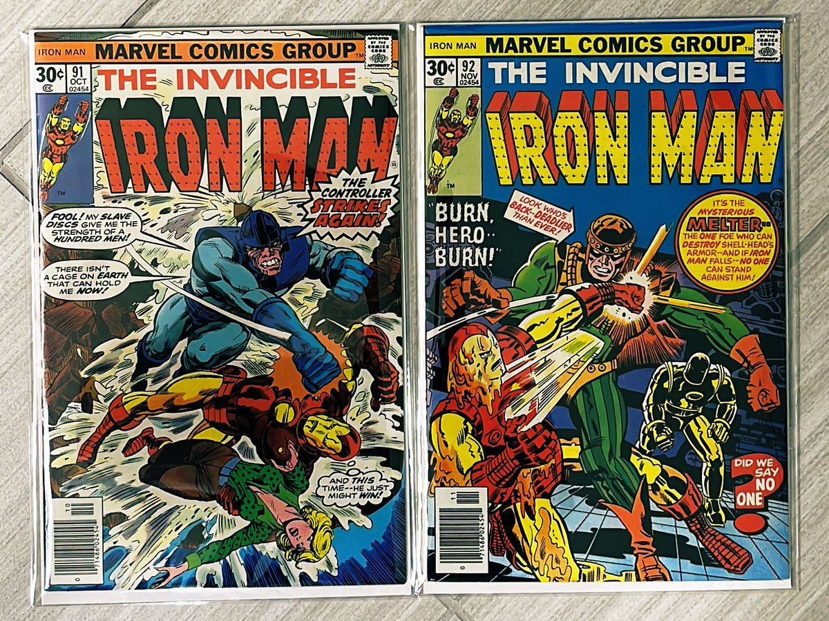 Also in my batch of arrivals today is Iron Man #91 and 92!  Thrilled to be getting these classic issues!  #IronMan #MarvelComics #backissues #comics