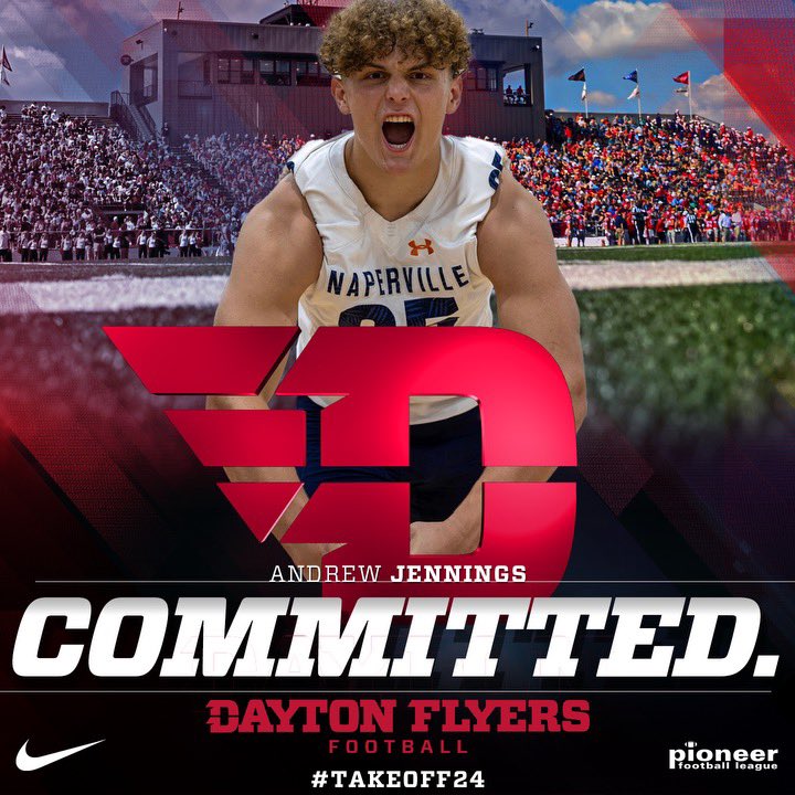After a great visit and conversation with @CoachWhalen59 I am thrilled to announce my commitment to the University of Dayton! Thanks to all the coaches and my family that have helped me get to this level in my football career. Go Flyers @DaytonFootball @HuskieFB @OLMafia