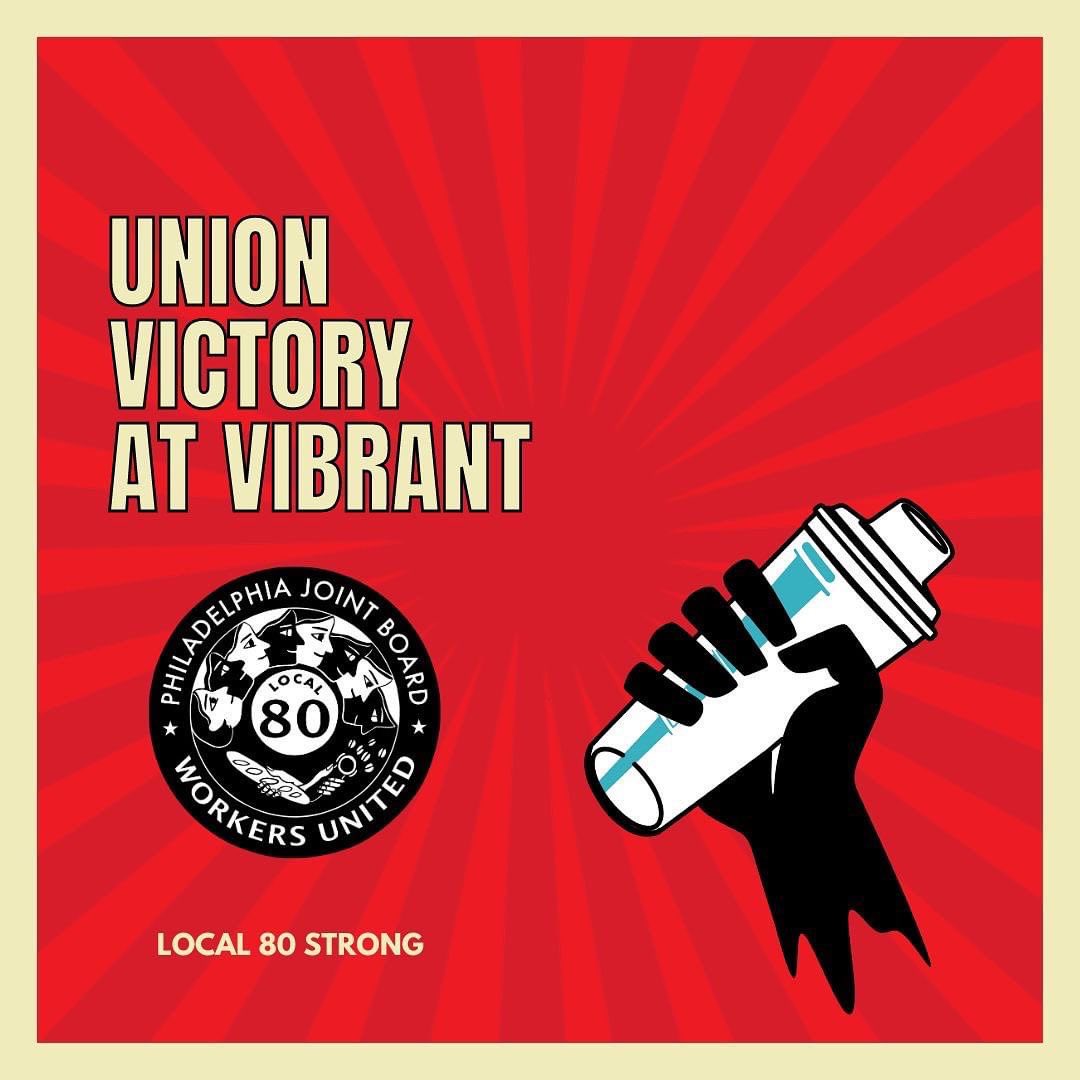 PJBWU's tweet image. ✊We won!!! Workers at Vibrant Coffee voted overwhelmingly to join Local 80– 14 to 1– despite repeated union busting from owners. Next step is to bargain a good contract that gives workers what they deserve #local80 #workersunited