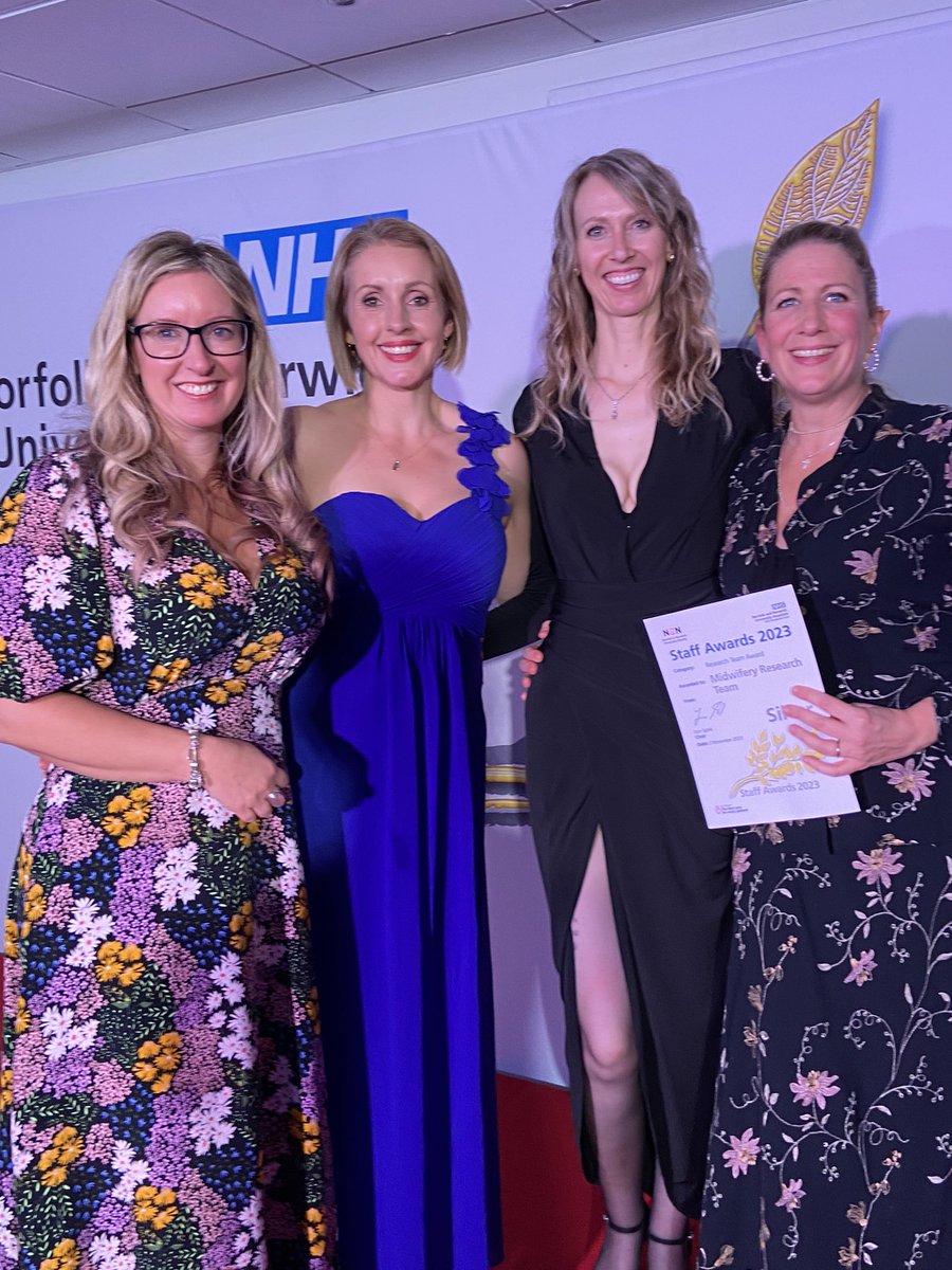 Midwifery Research Team got Silver in the Research Team of the Year #NNUHStaffAwards23 <a href="/NNUHResearch/">NNUH Research</a>