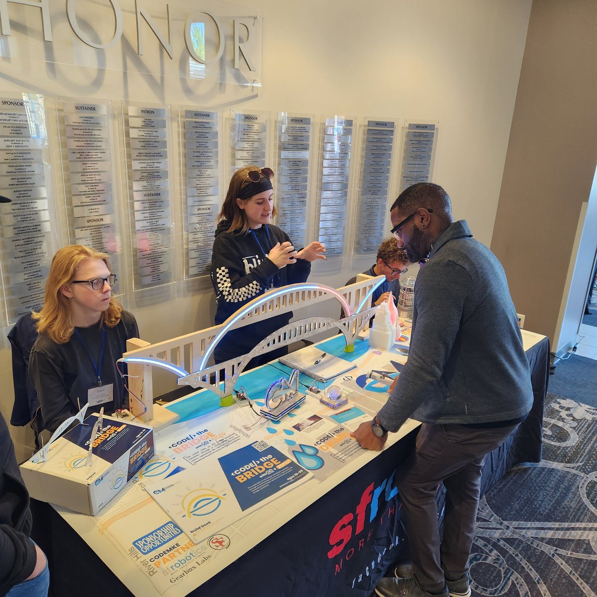 dotsciguy's tweet image. We did a thing, and we did it quietly at  @STEMForward #sySTEMnow . My students were thrilled to introduce our student-led initiative, #CODEMKE,  connecting #code to unique and iconic locations in Milwaukee. 

#STEMeducation #MilwaukeeInnovation #ArduinoCoding #ComingSoon