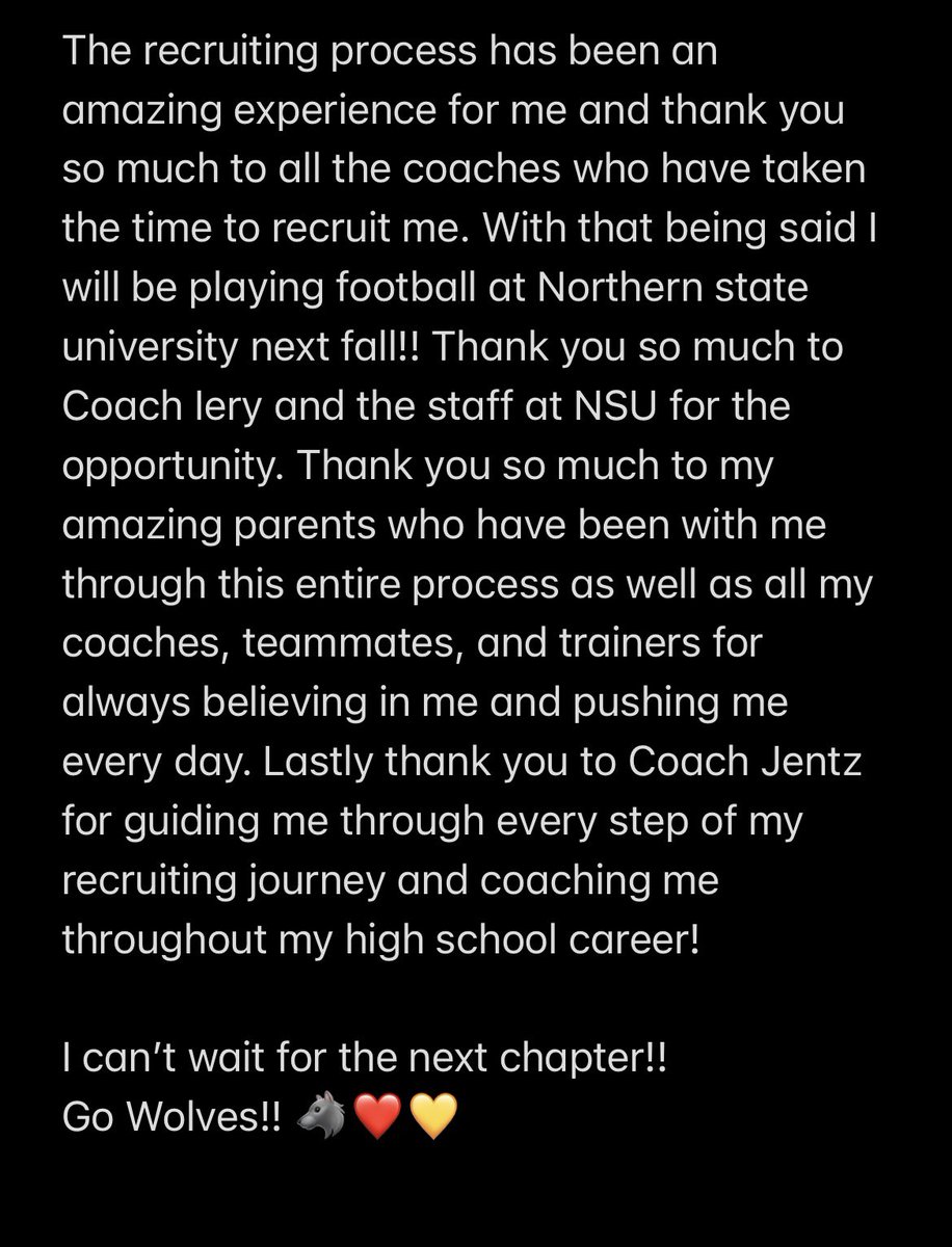 R0hboat's tweet image. 100% Committed!!
@jakeiery42 @NSUCoachSchmidt @NSUWolves_FB @HVilleFBRecruit @MJ_NFLDraft