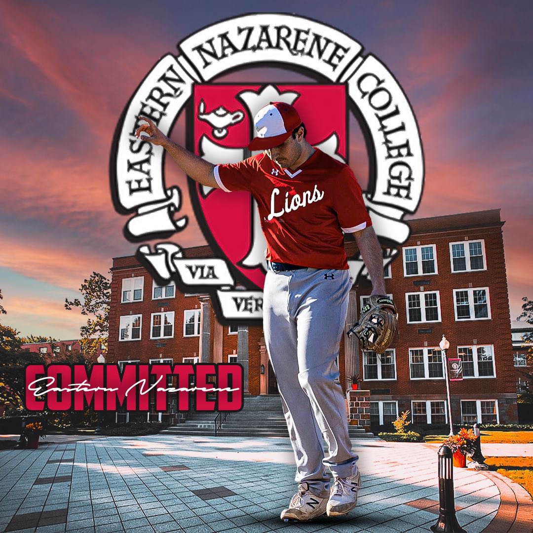 I am excited to announce my commitment to play baseball at Eastern Nazarene College. Thank you to my family, friends, Coach Gary and Coach Matt for helping me become the player and person I am today, as well as Coach Basilis and Coach Carey for providing me with this opportunity.