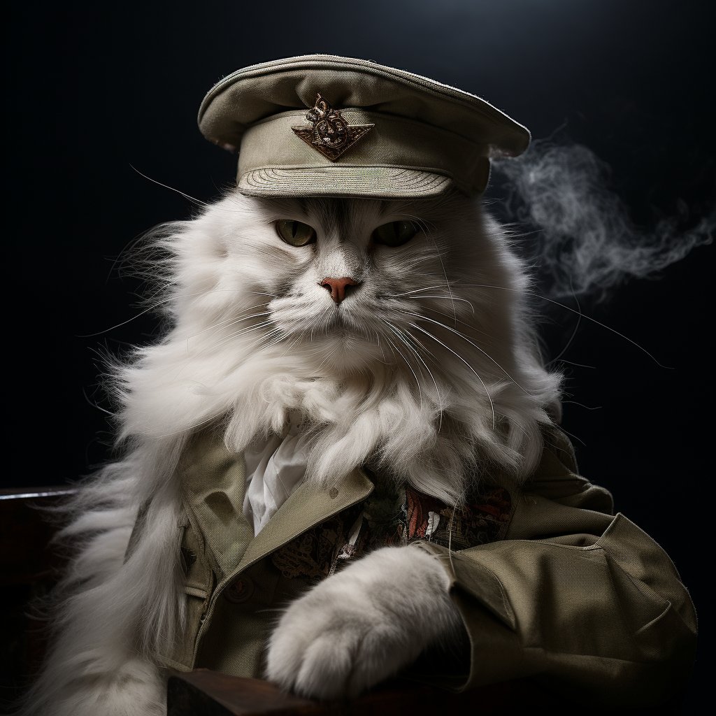 thecatalog_cat's tweet photo. Fidel Catsro  
#AIart #Fidel #Cuba #MidjourneyAI  #CatsofTwittter https://t.co/quZSxPe3lF