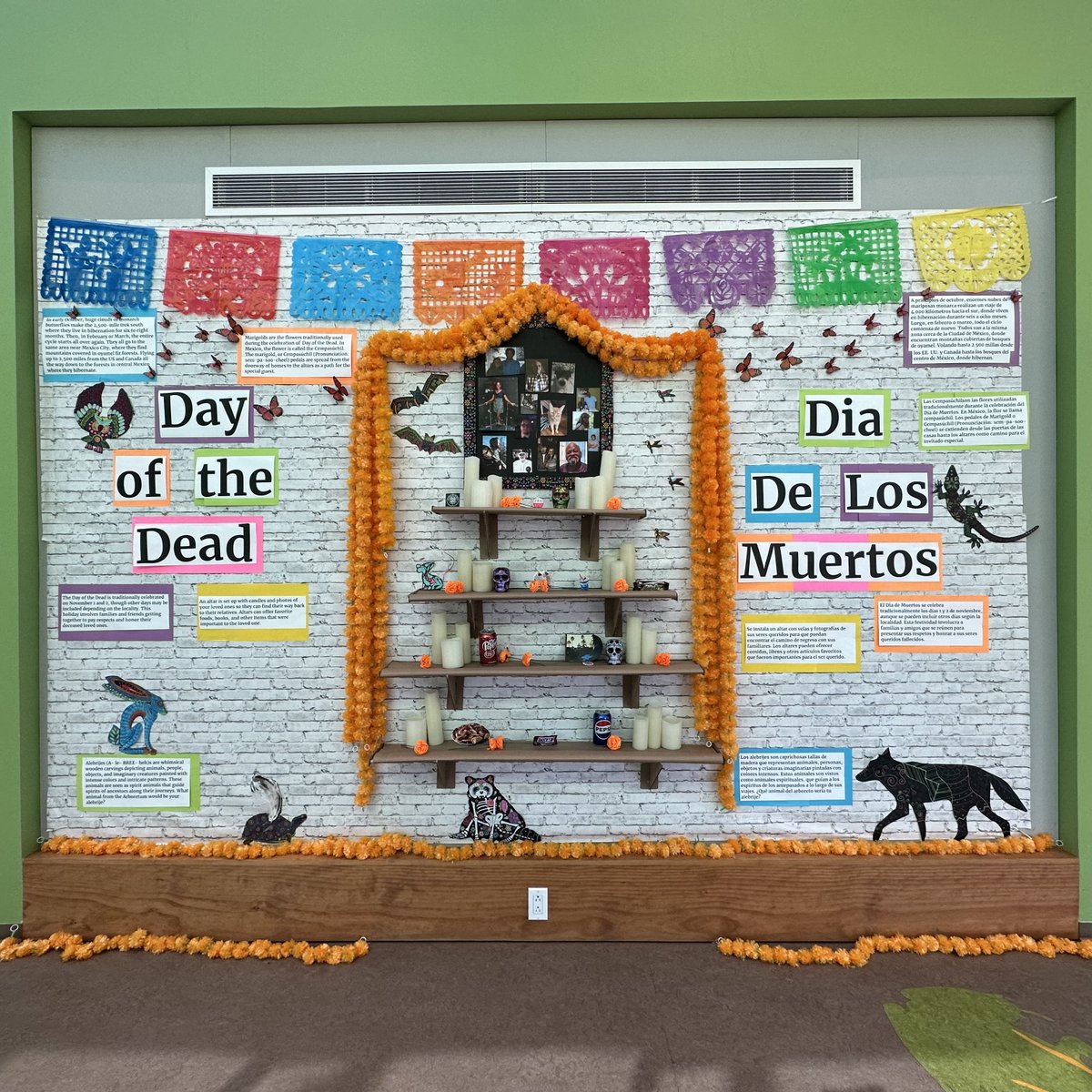 Feliz Día de los Muertos! If you're coming to visit the Arboretum in the next few weeks, stop by the Nature Center building to learn more about this important holiday and see our staff ofrenda or altar of offerings to our departed loved ones.