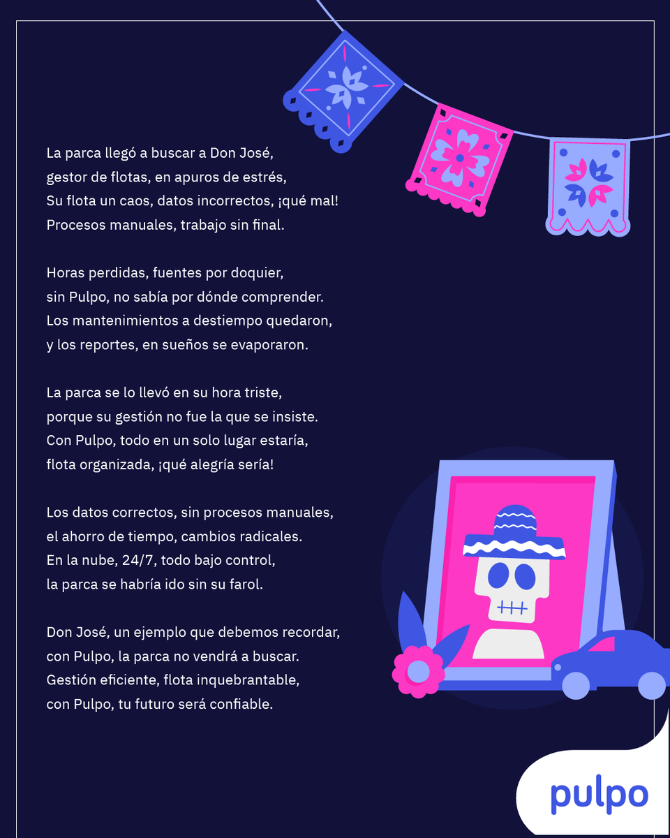 pulpopay's tweet photo. En este Día de Muertos en México 💀🚛, ¡te compartimos nuestra Calaverita! https://t.co/wI1IUrdWmx