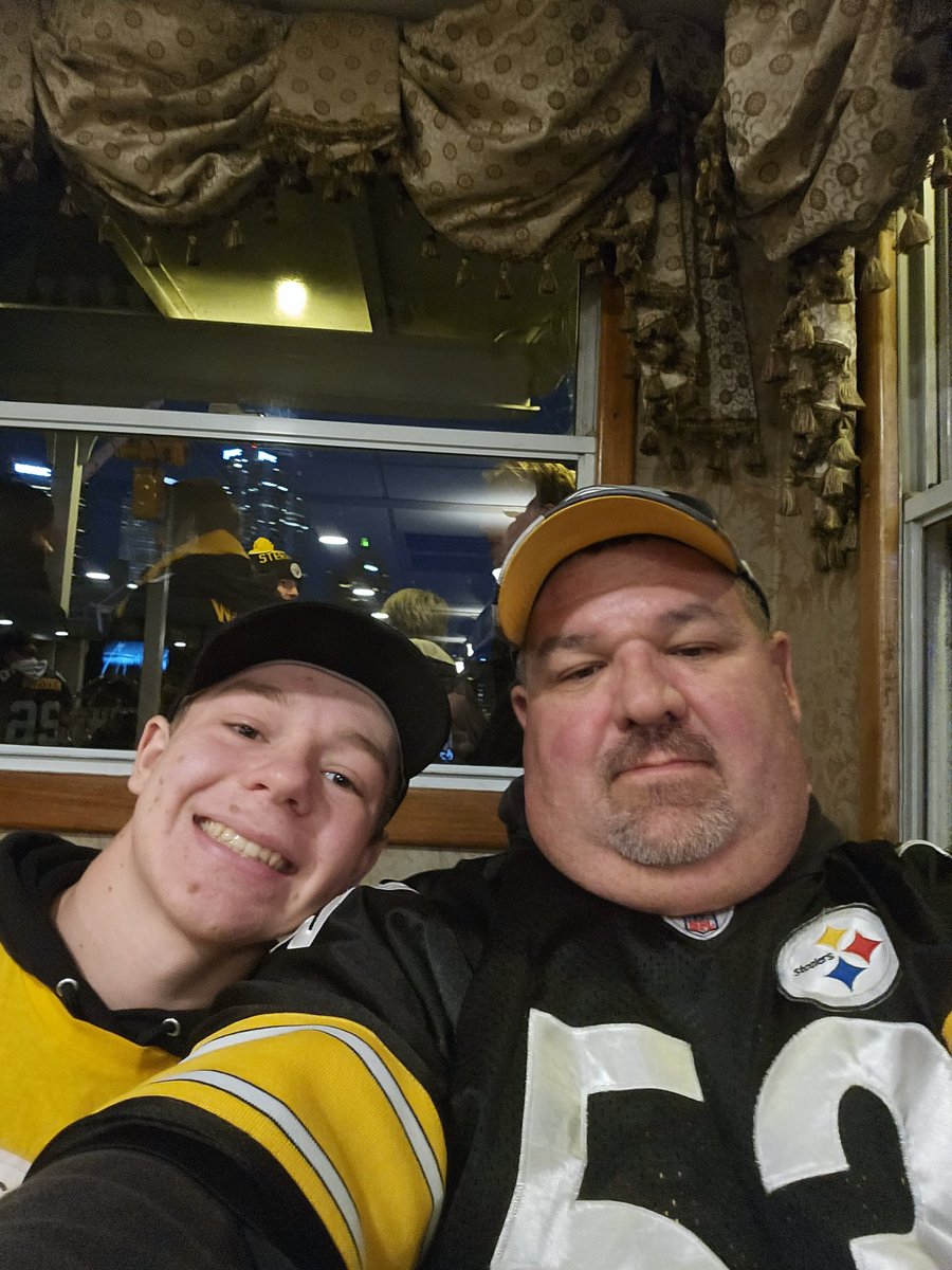 BigBroScho's tweet photo. On the Gateway Clipper with Kyle heading to Acrisure to see the Steelers. @SteelCNetwork #Paykyle https://t.co/EdjgQbYEEK