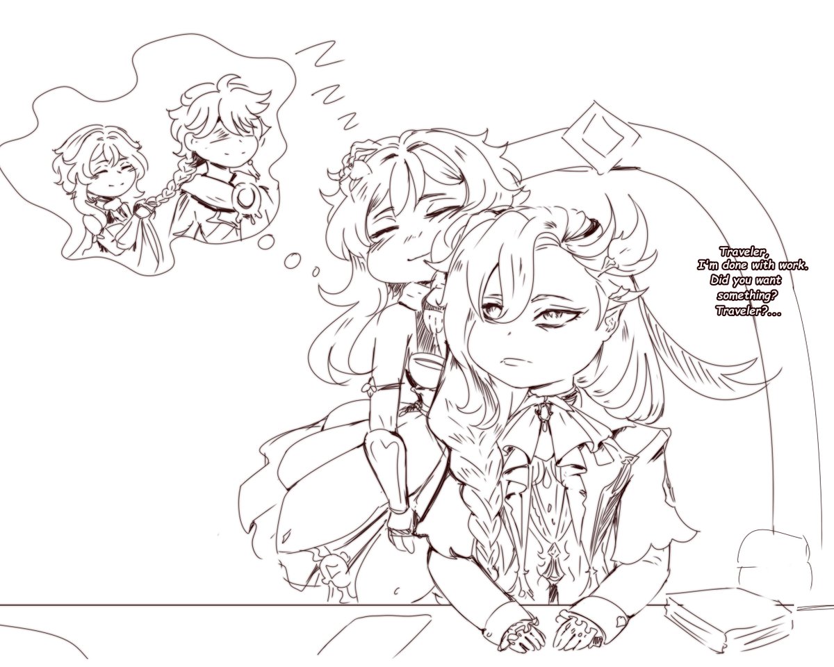 Reilin64949487's tweet photo. #ArtistOnTwitter #art #GenshinImpact  #fanart #Lumine #Neuvillette https://t.co/gVhB1D0QtJ