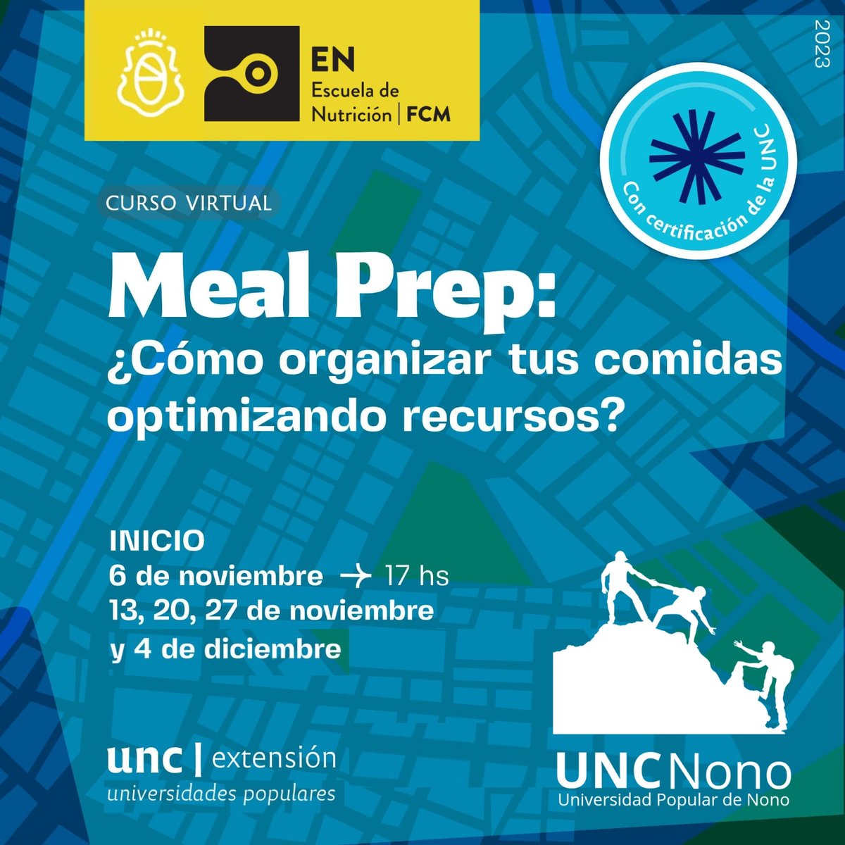 Sumate a los cursos gratuitos  #UNCNono  <a href="/unc_cordoba/">UNC</a> ‼️👩🏽‍🍳 

🖥️ Asistencia técnica a estudiantes <a href="/NonoMuni/">Municipalidad Nono</a> <a href="/pdigitalnono/">Punto Digital Nono 📲</a> 

👩🏻‍🎓 Certificado oficial 
<a href="/UncExtension/">Secretaría de Extensión | UNC</a> #NutricionUNC <a href="/MedicasUNC/">Facultad de Ciencias Médicas UNC</a> 

🙋🏻‍♀️ Más info vía WhatsApp 
al 3544 568410 o link wa.me/qr/GIMCDGBGDWM…