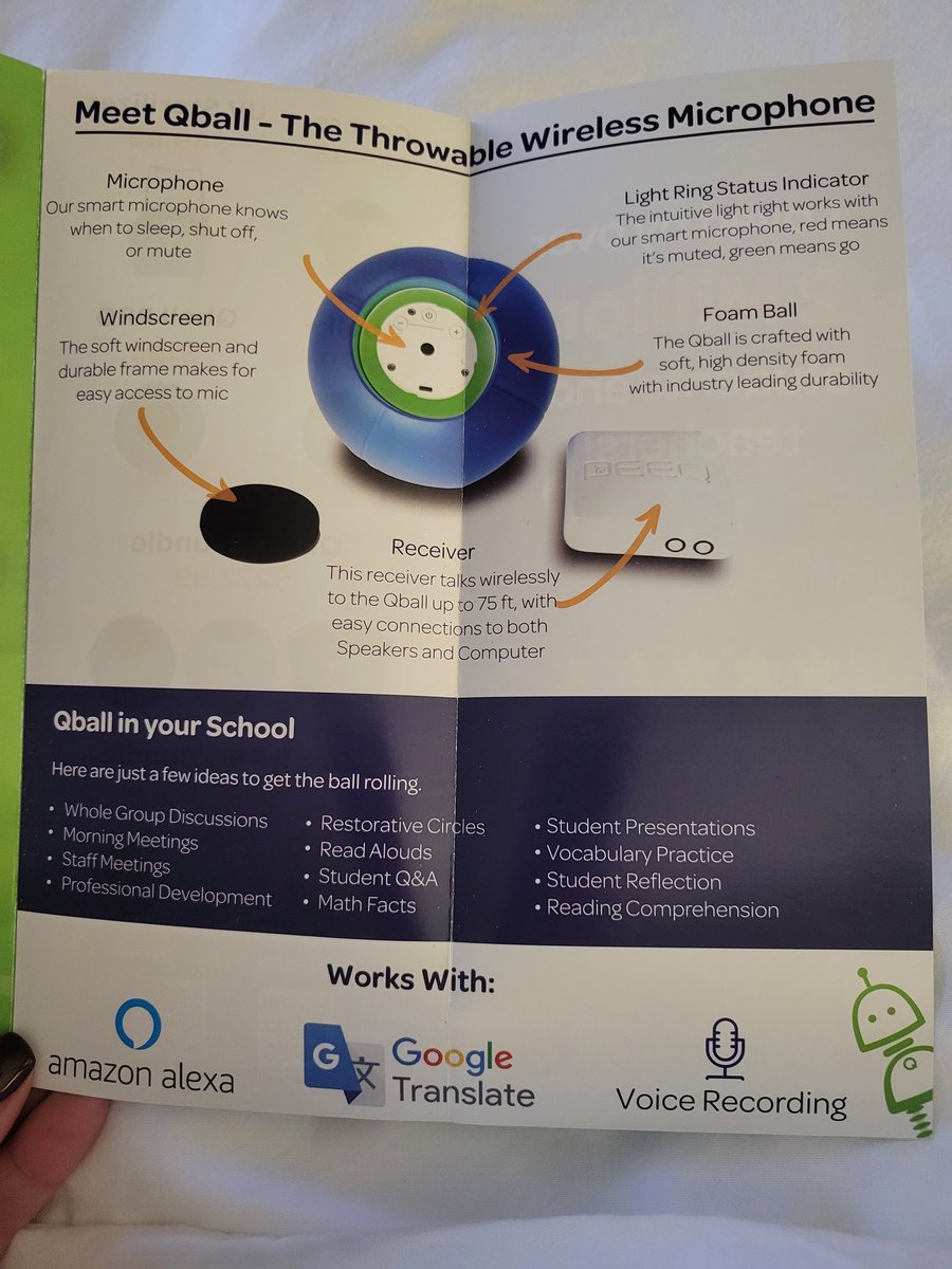 Thank You @goPEEQ for the Qball Pro! I'm super excited to use this throwable microphone with my students! @GaETConf #GaETC23 @HeardMixon #ncssbethebest