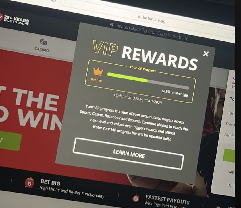 ‼️ We’re celebrating our VIP Rewards Program by giving away more cash on X &amp; IG ‼️

👇 Reply with a screenshot of your VIP Rewards status &amp; #BetOnlineVIP to get $10 cash in your account (No Rollover)

➕ One lucky winner will receive a special bonus prize! betonline.ag/vip-rewards