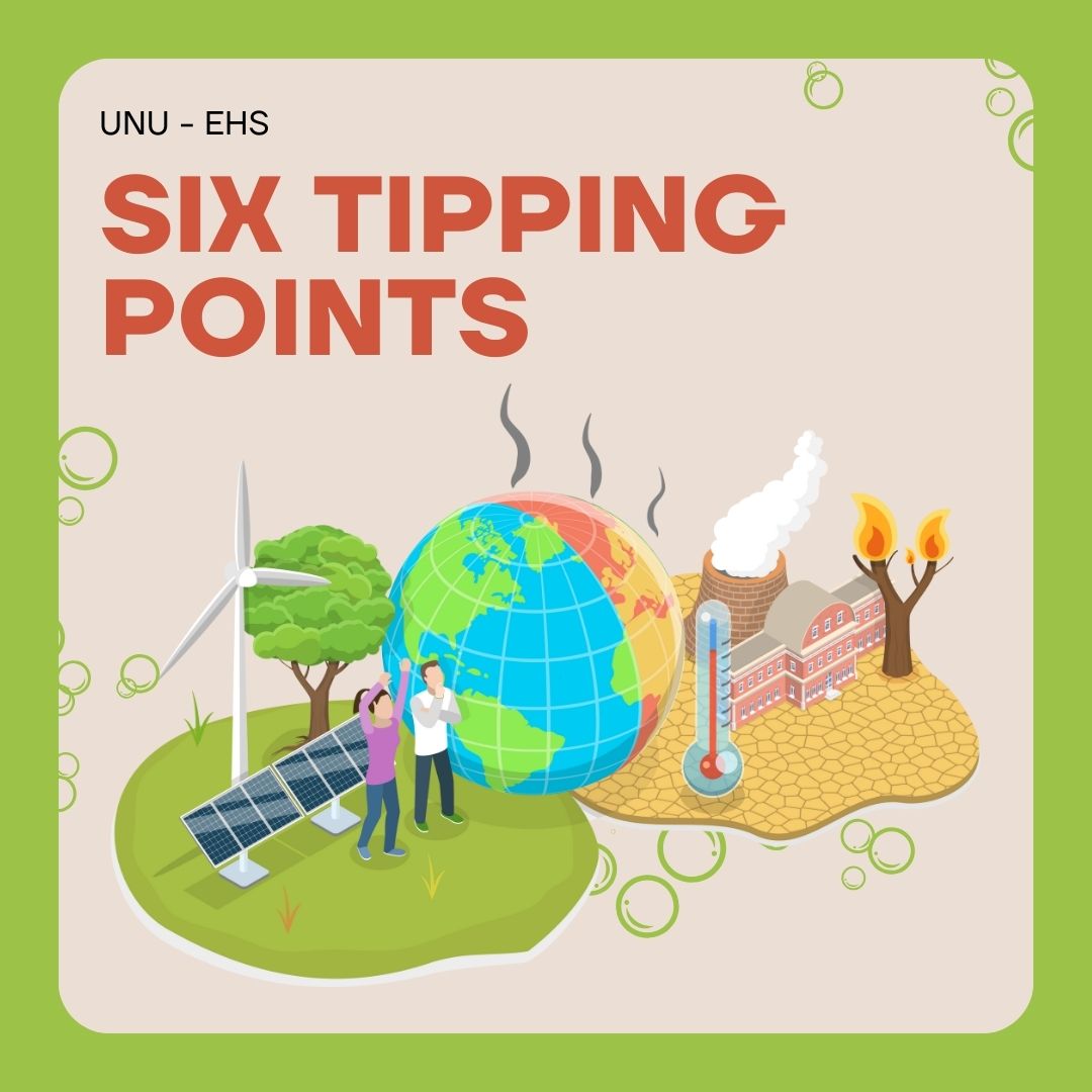 AnnenbergExed's tweet image. Our planet is at a tipping point, and we must act now to protect it! A recent report published by United Nation University - Institute for Environment and Human Security, highlights six critical issues that demand our attention. Swipe to learn more about these issues!