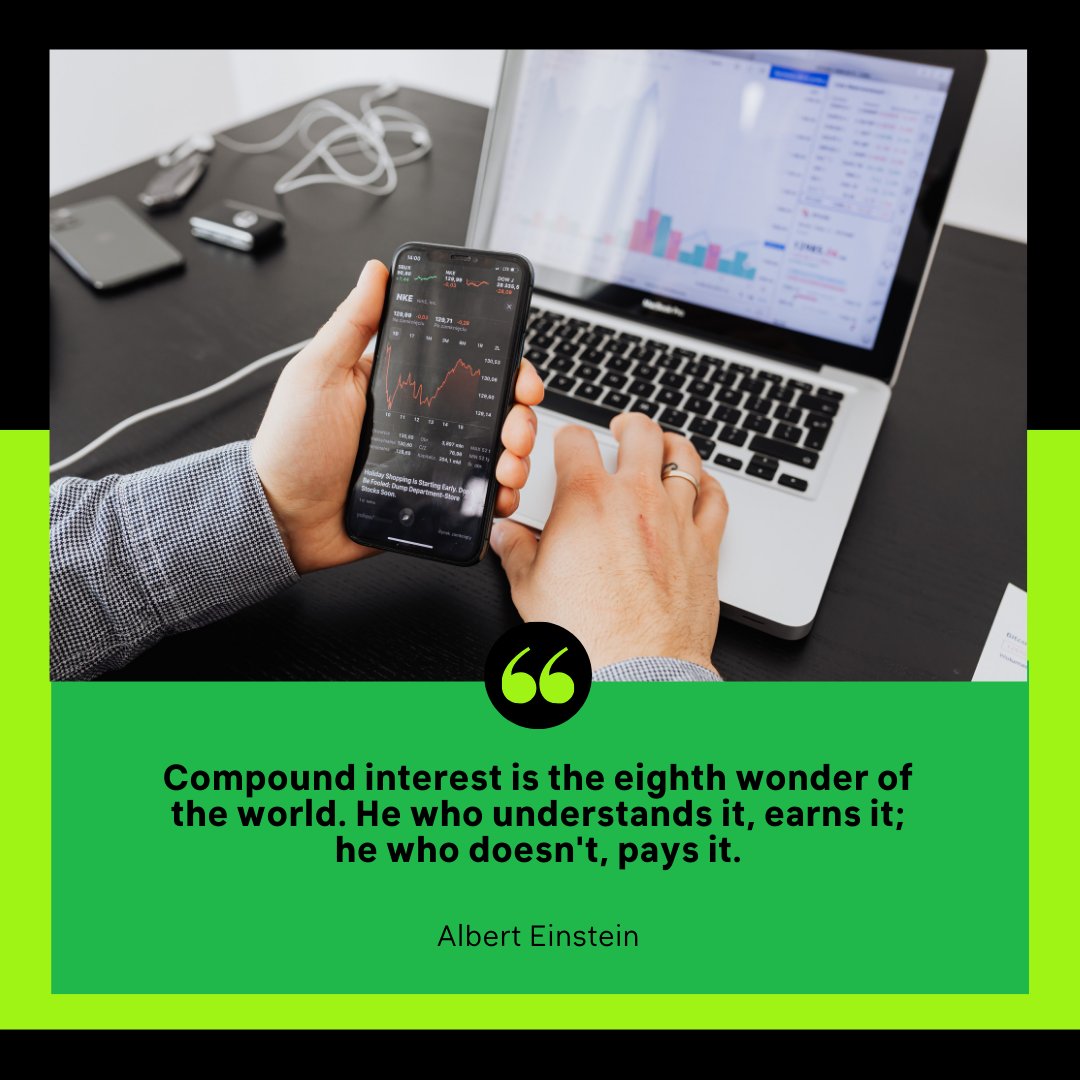 TradersReborn's tweet image. Einstein's Money Wisdom 💡 Compound interest: the Eighth Wonder of the World! Let your money work for you. 💰📈 #EinsteinQuotes #WealthBuilding