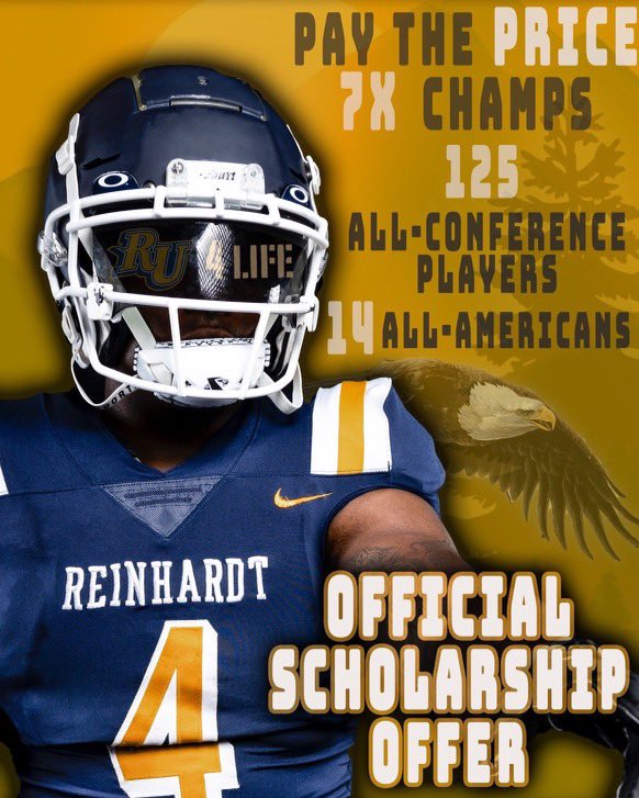 Blessed to receive and offer from Reinhardt University <a href="/WStormJohnson1/">W. Storm Johnson</a> <a href="/Coach_JMiller/">James Miller</a> <a href="/grindmodepeeps/">Coach Mike Peeples</a> @A1Willzz <a href="/SwickONE8/">Drew Swick</a> <a href="/cain_kelvinGSPA/">Kelvin Cain</a>