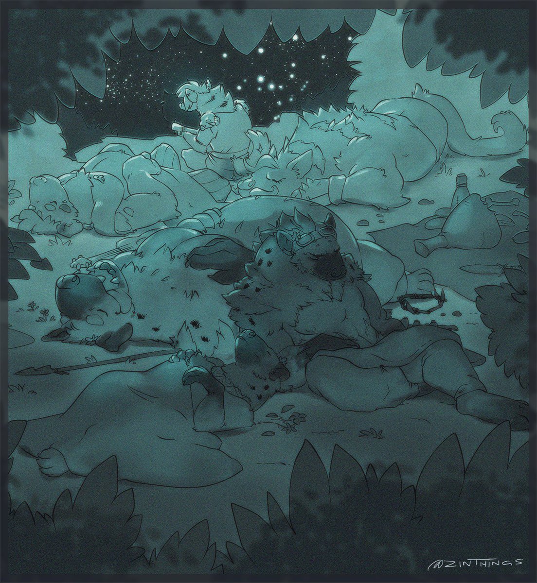 last year's #gnollvember grabbed me by the lapels a few times, here's a fun one with yeens from <a href="/c_rowles/">Catie R ✰</a>
 <a href="/EJ_ArtyArts/">dogboy arty</a> <a href="/NemesisAir/">NemesisAir</a> and @KaleWesker