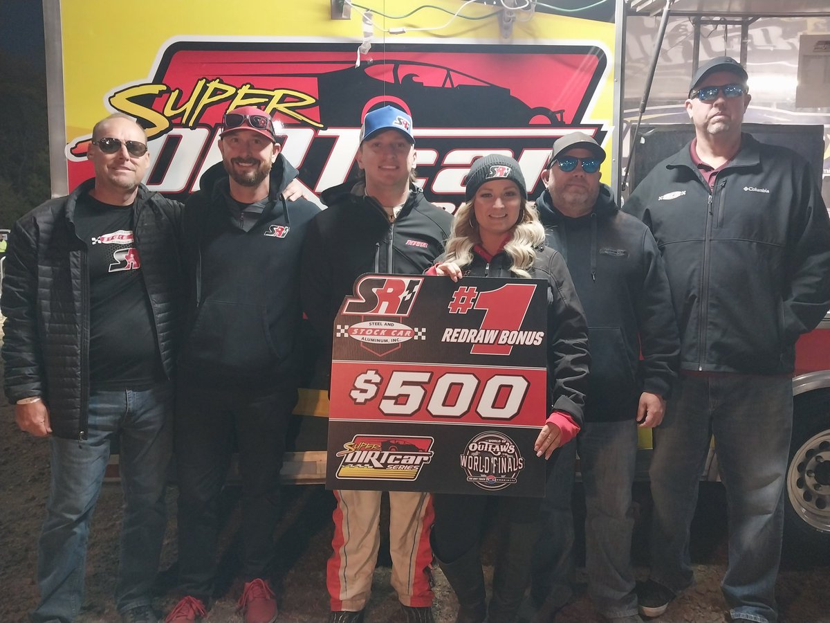 SuperDIRTcar's tweet photo. Tonight's redraw results: 

1.)@MaxMcLaughlin ( @SRIPerformance/@StockCarSteel Award winner)
2.) @Williamson6
3.) Matt Sheppard
4.) Tim Fuller
5.) Alex Payne
6.) Bob Hentschel
7.) @Jimmy_Phelps
8.) Ryan Godown https://t.co/TR6ZnsOqnI
