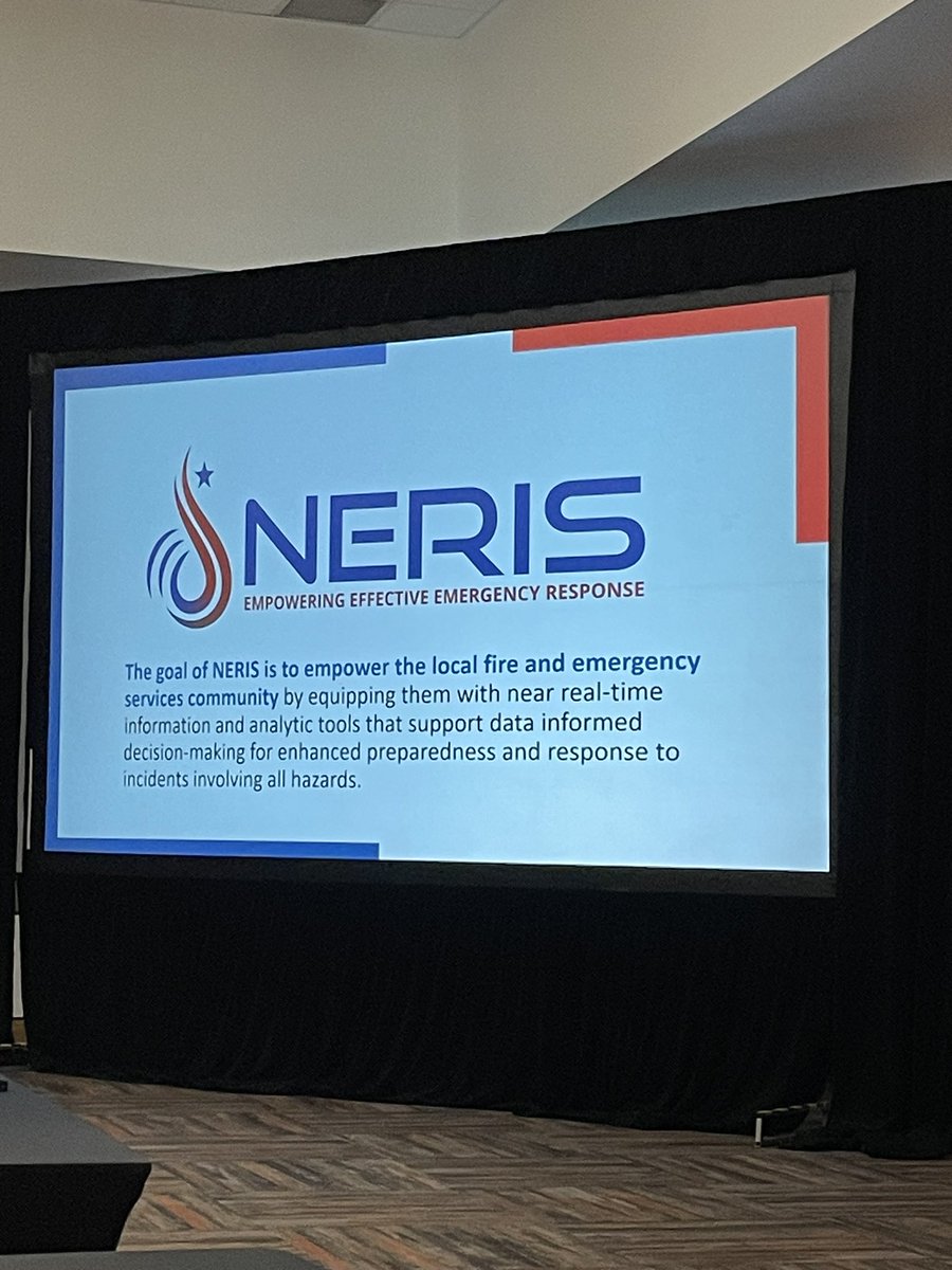 Rebecca Harned is presenting on what is coming…say goodbye to nfirs and hello to neris in the near future…exciting days ahead. @ThielAdam and I really fought for National Emergency Response Data System, but no…. This will do. She’s killing it @DrLoriUSFA 👏🏻